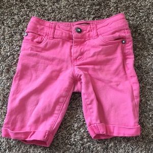 Pink long shorts
